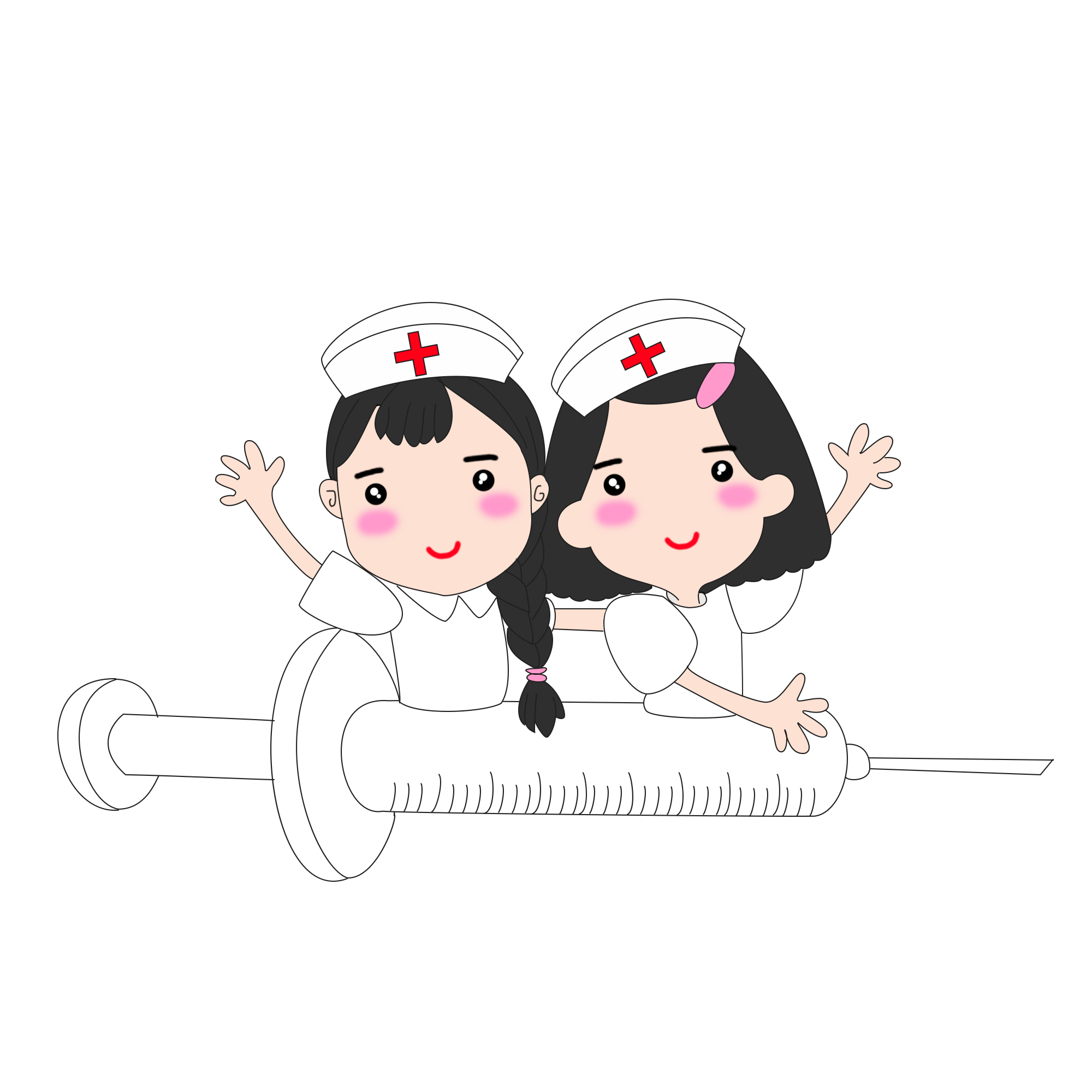 medical injection cute nurse white 3848265